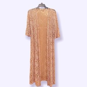 Bohemian lace maxi open cardigan